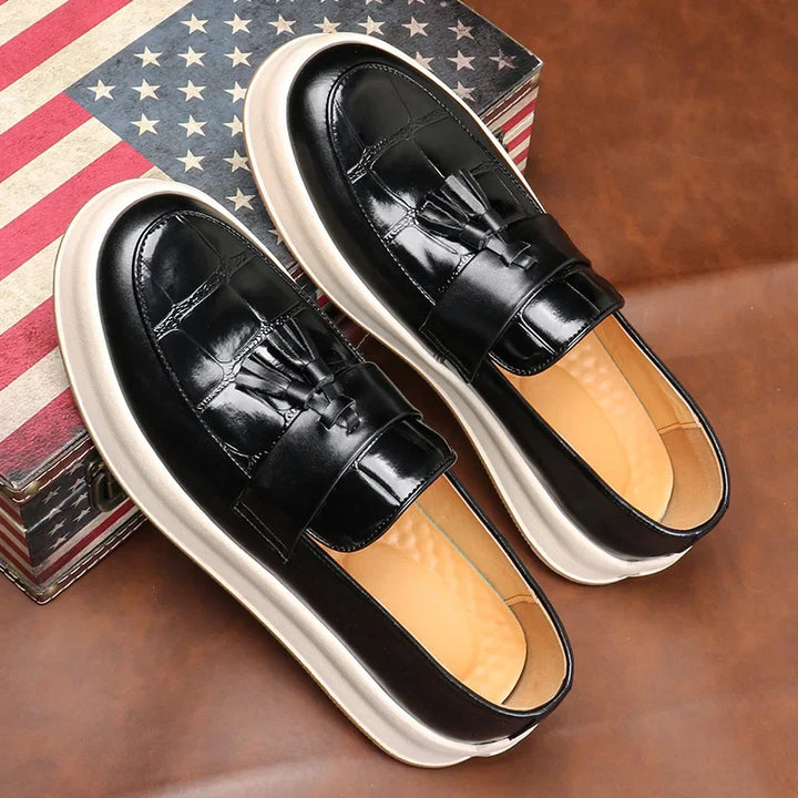 Phantom Glossy Tassel Loafers