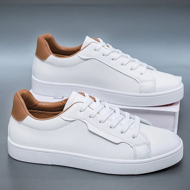 Ezra Pebbled Leather Sneakers