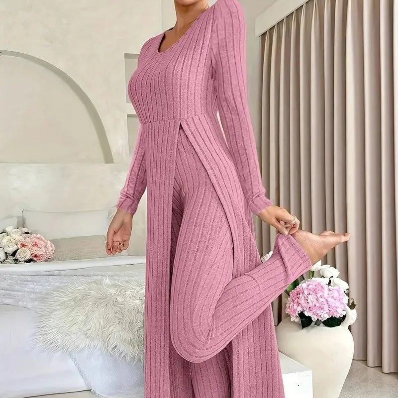 Soraya Ribbed Lounge Two Piece Set