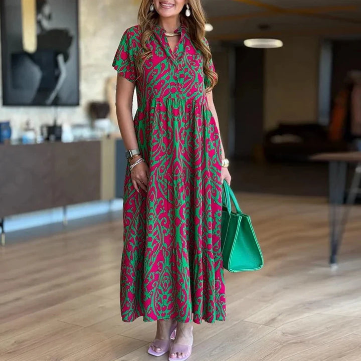 Fioralyn Printed Pocket Maxi Dress
