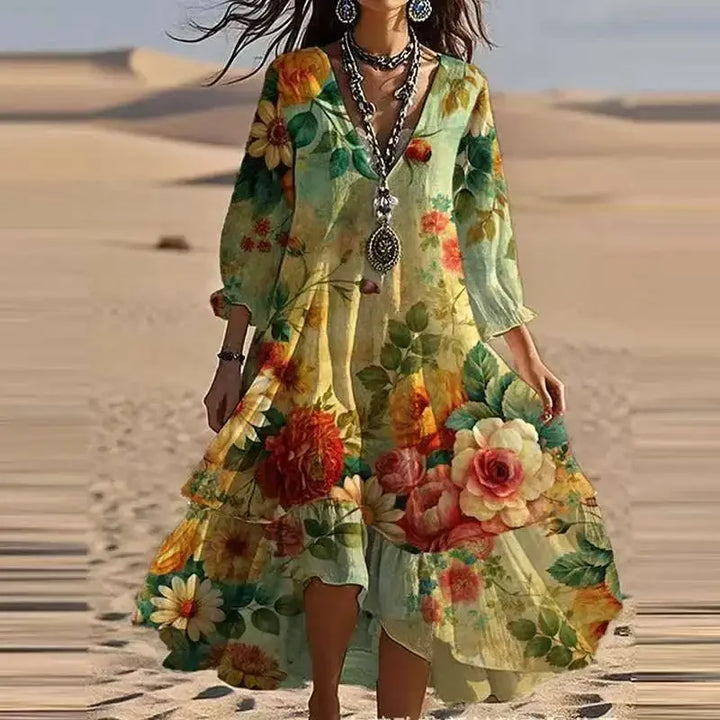 Adele Boho Floral Maxi Dress