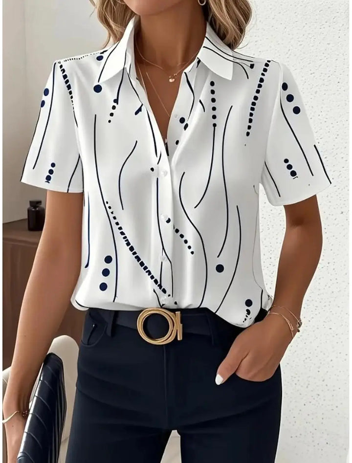 Julia Abstract Print Blouse