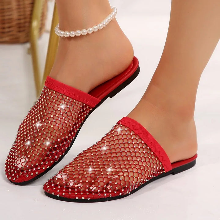Brittany Crystal Flat Slides