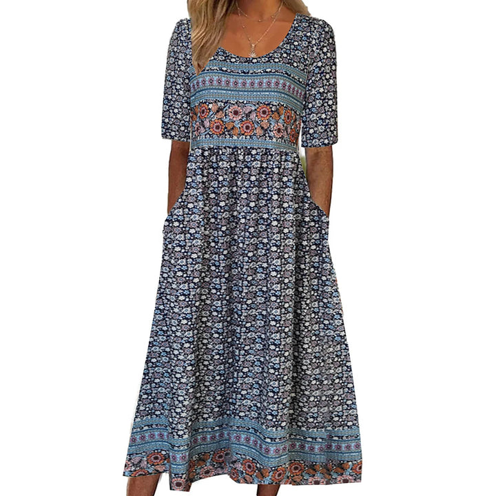 Aurelie Bohemian Floral Printed Maxi Dress