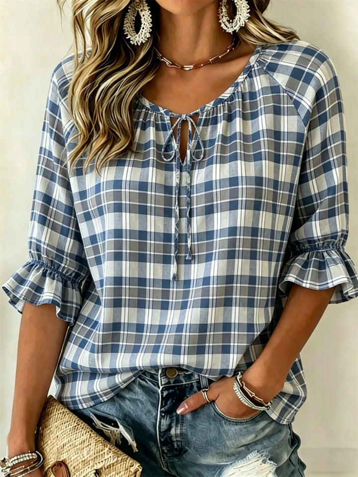 Tia Front Tie Blouse