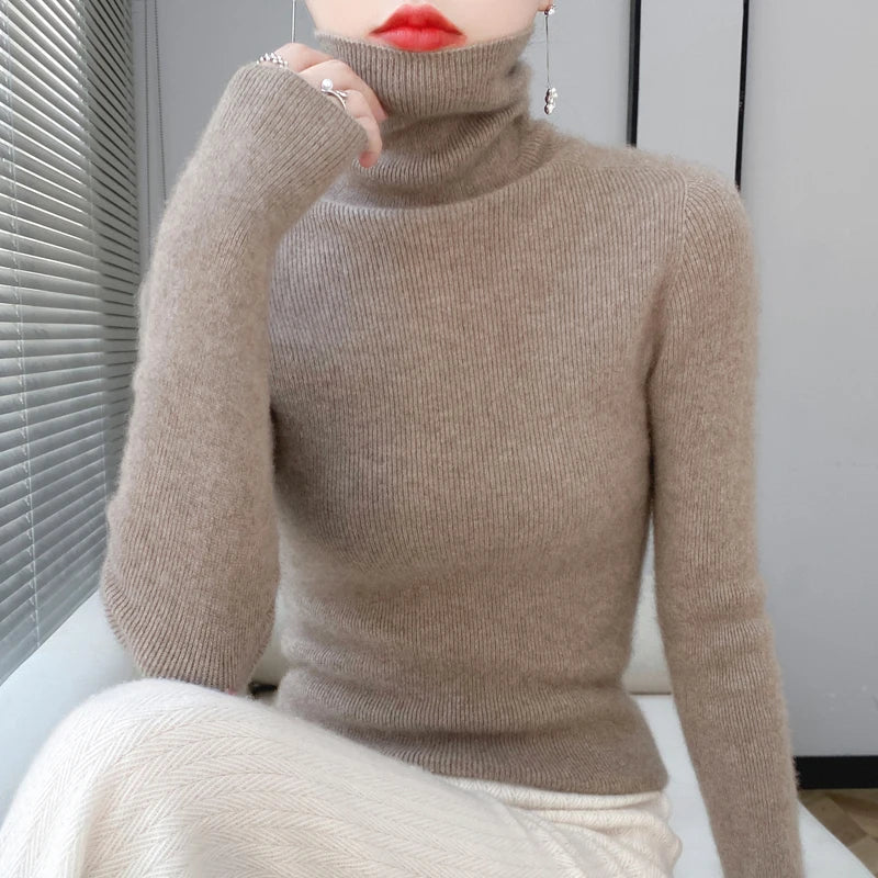Colette Ribbed Turtleneck Sweater