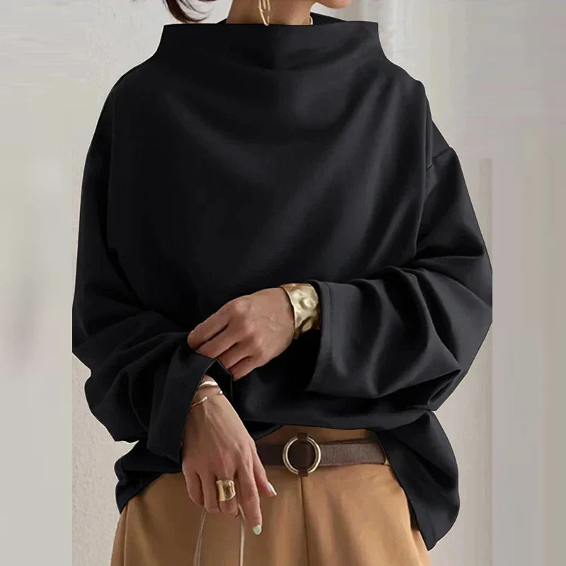Joyce Draped High Neck Blouse