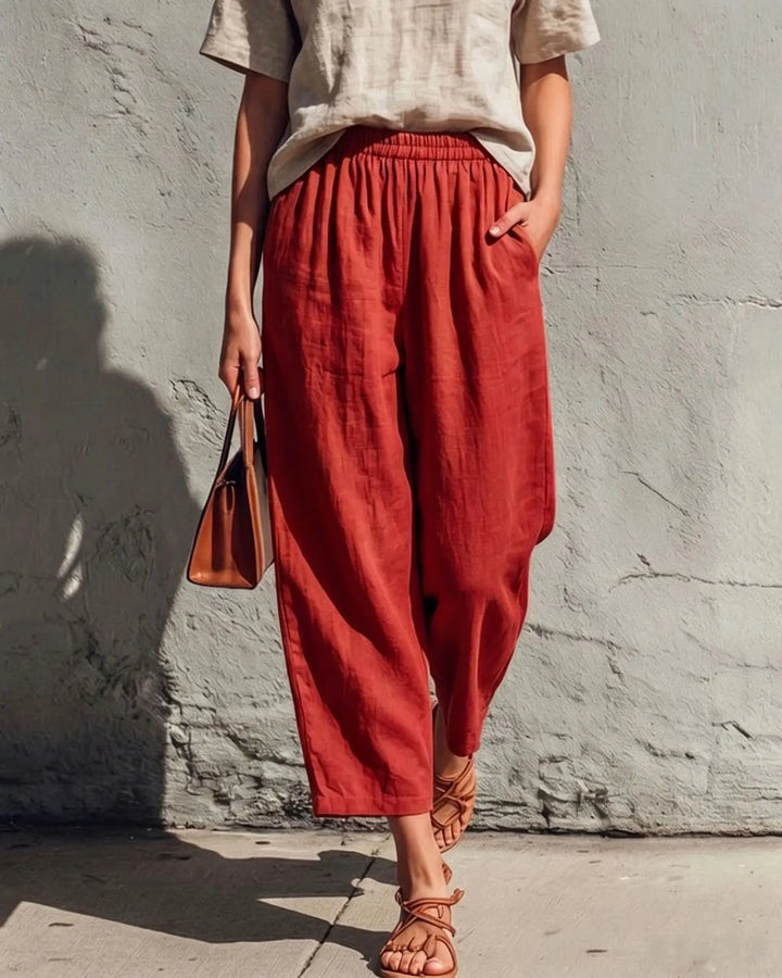 Natalee Wide Leg Linen Pants