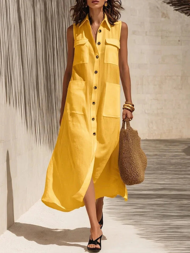 Ayla Casual Pocket Maxi Dress