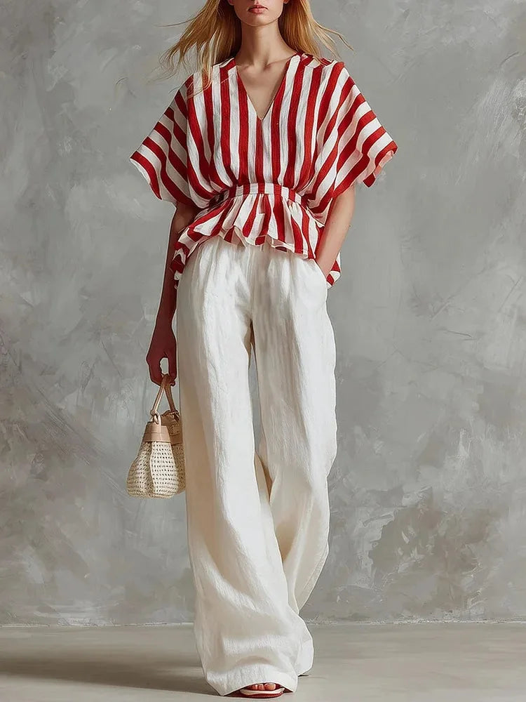 Kayla Striped Two-Piece Set