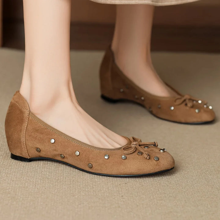 Lacey Suede Round Toe Flats