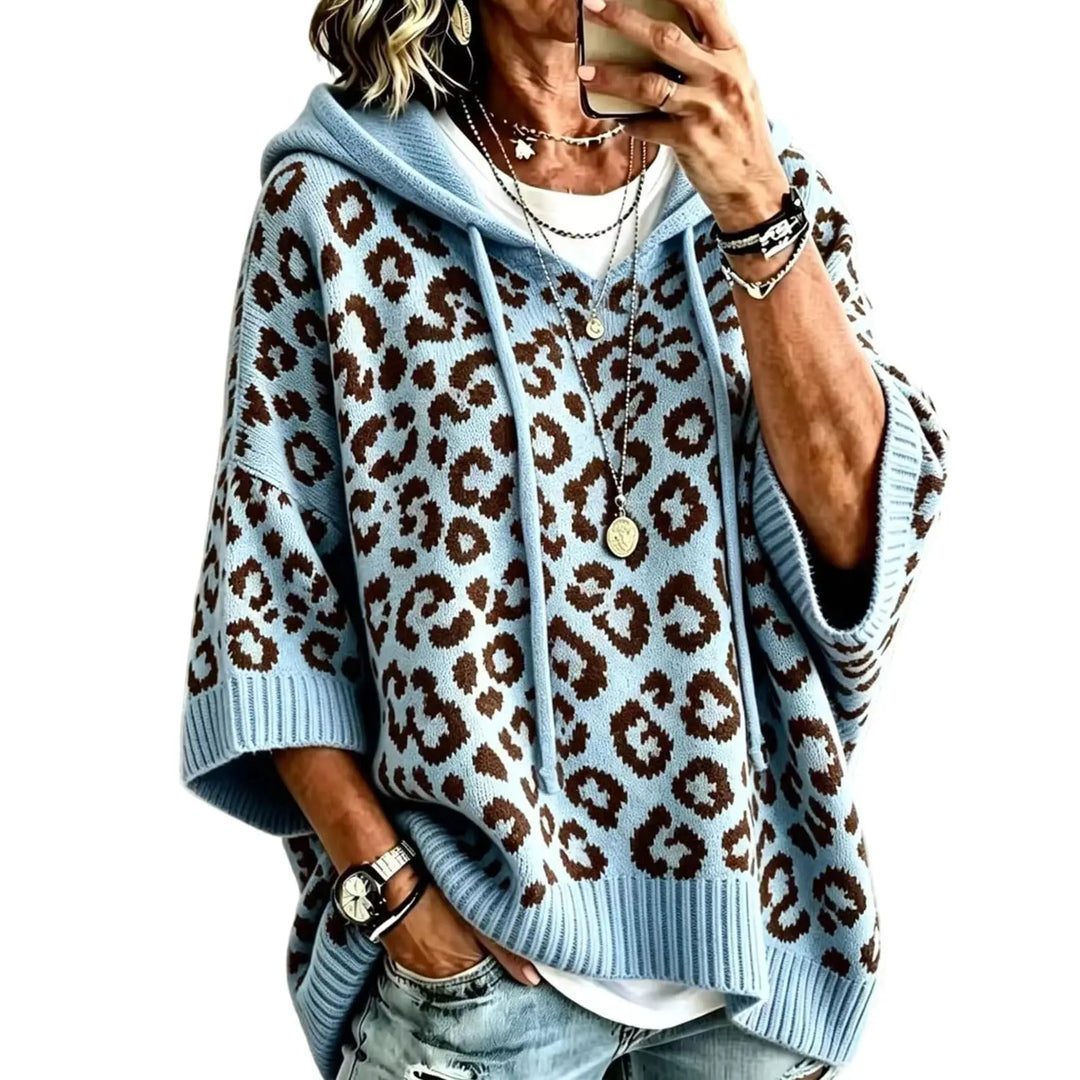 Fanny Drawstring Leopard Hoodie