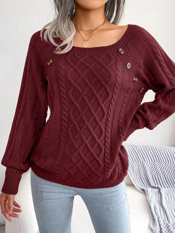 Talia Square Neck Sweater
