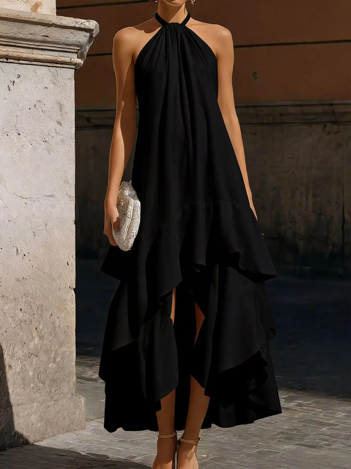 Joanna Flowing Halter Midi Dress