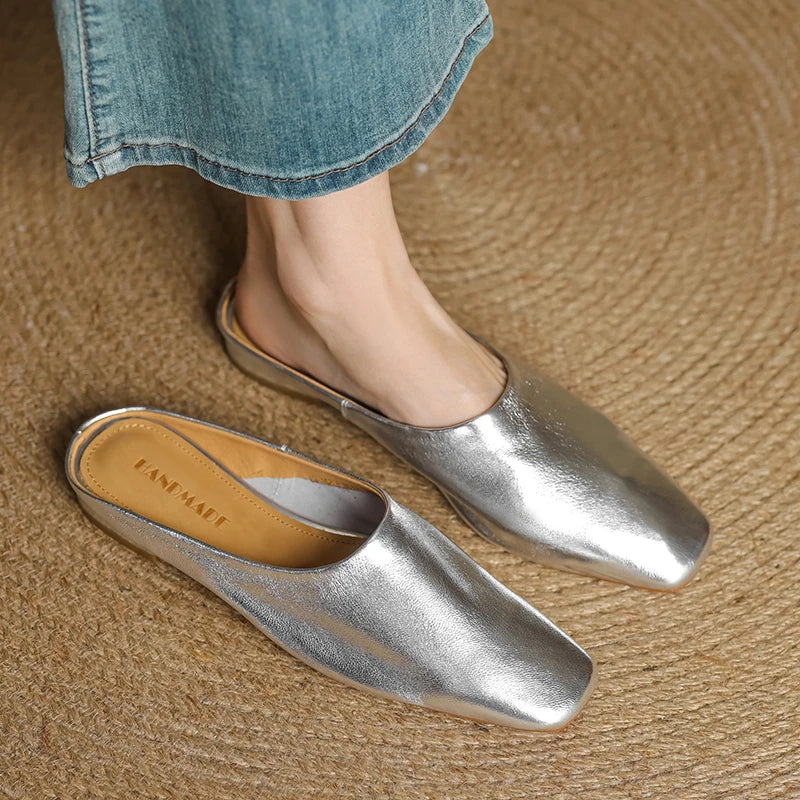 Morgan Genuine Leather Flats