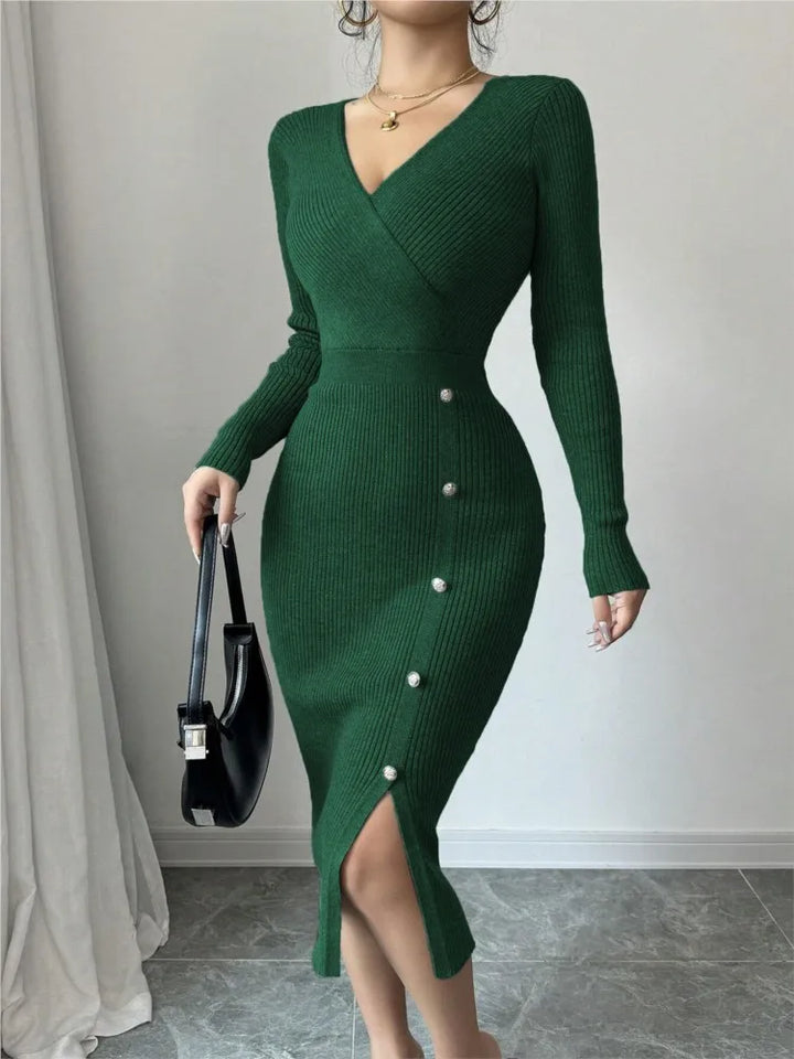 Celestine Ribbed Knit Dress