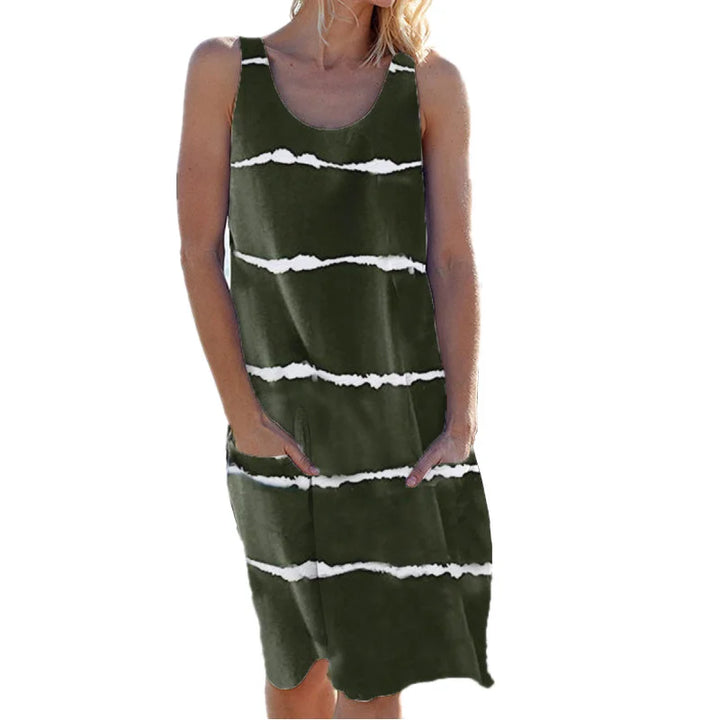 Amara Striped Tank Midi Dress