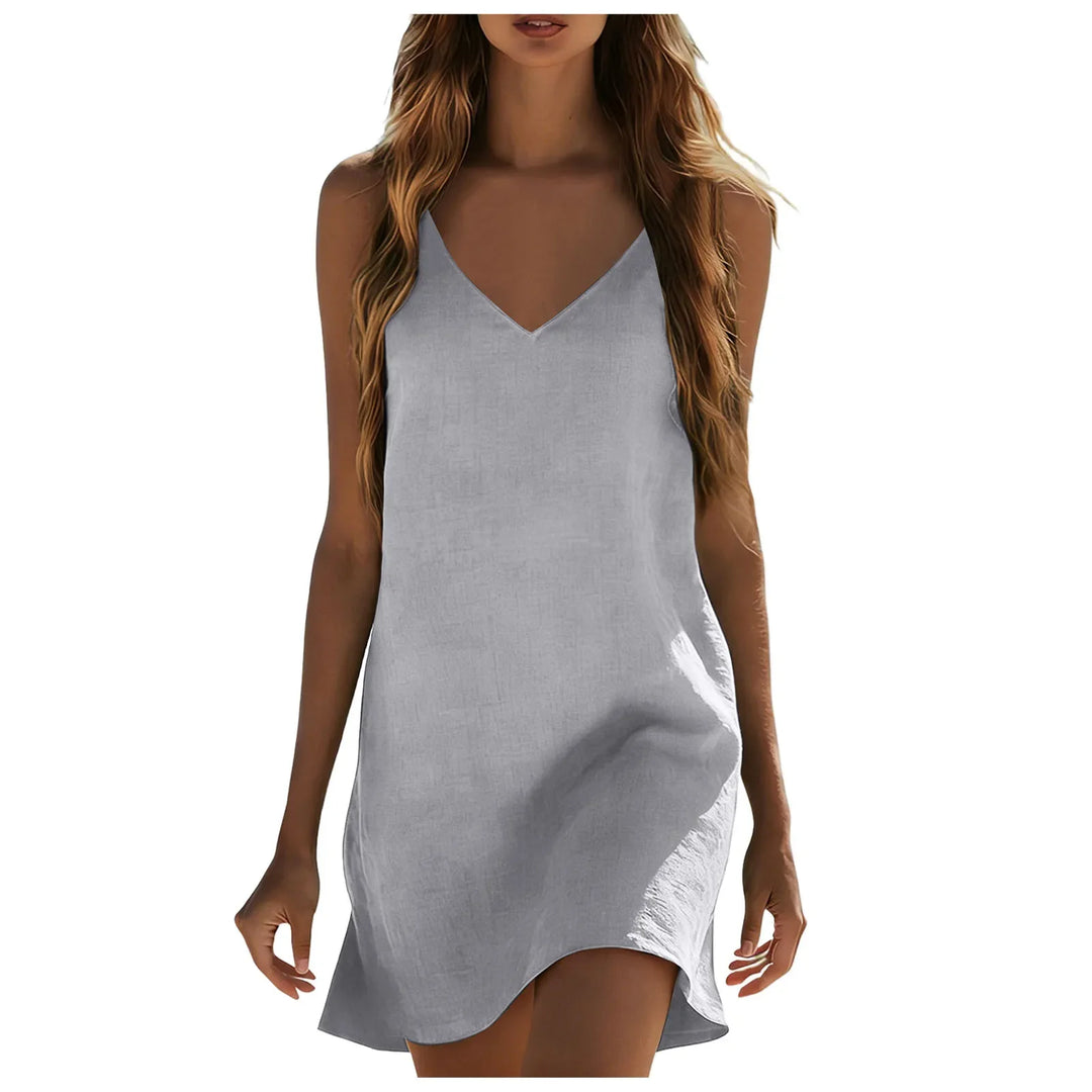Eliza Cotton Linen Mini Dress