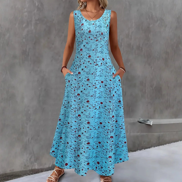 Shelby Boho Floral Pocket Maxi Dress