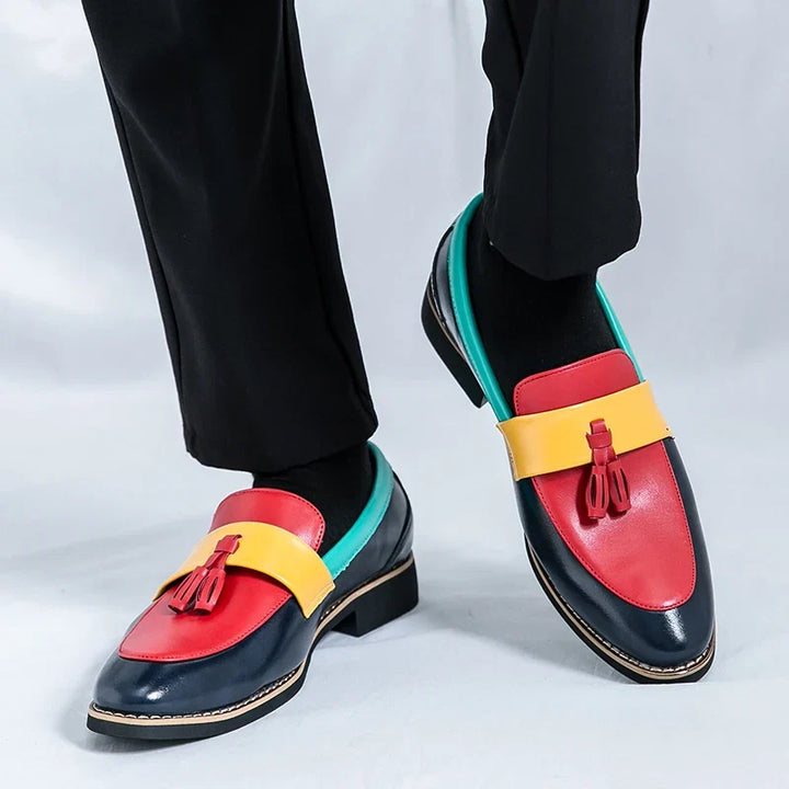 Mercer Colorblock Tassel Loafers
