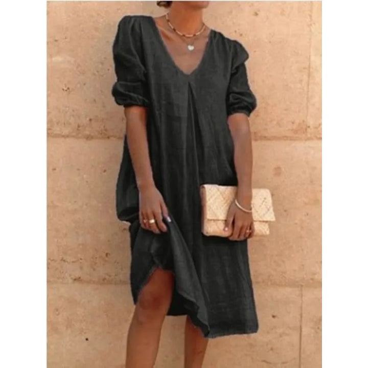 Zelda Puff Sleeve Midi Dress