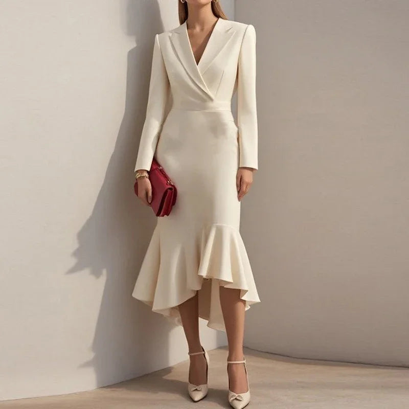 Sorena Tailored Bodycon Midi Dress