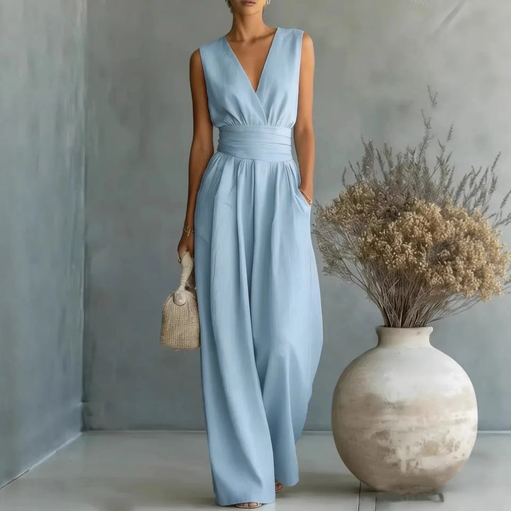 Josephine Sleeveless V Neck Jumpsuit