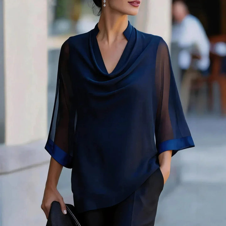 Jessica Draped Chiffon Blouse