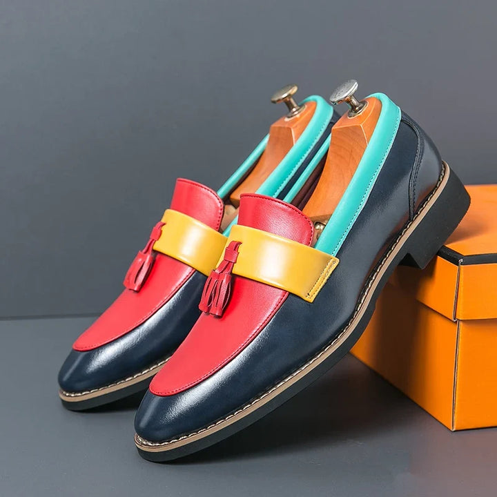 Mercer Colorblock Tassel Loafers