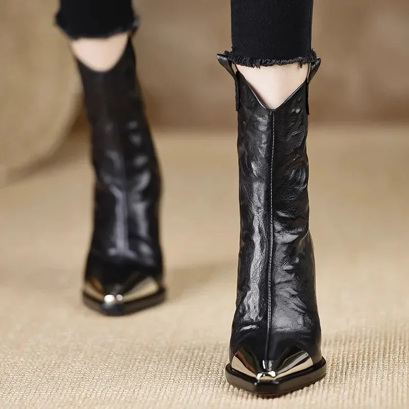 Azura Leather Ankle Boots