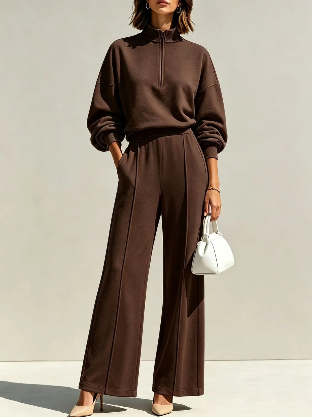 Eugenie Quarter Zip Travel Set