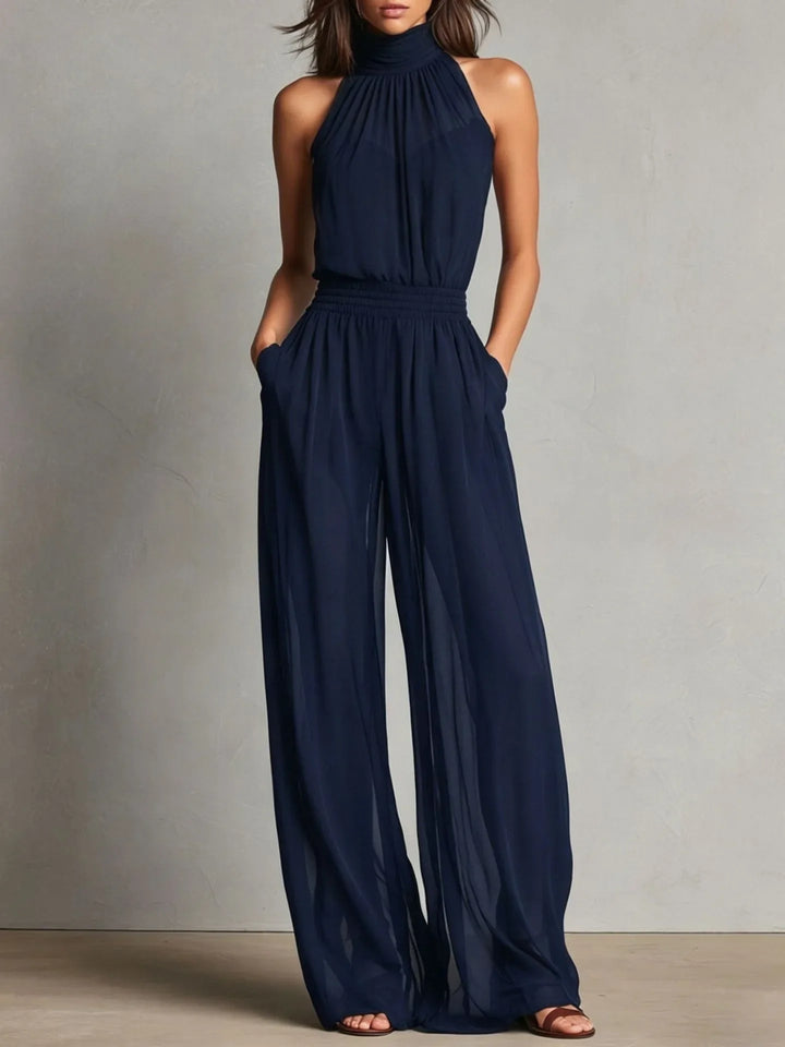 Aleena Halter Wide Leg Jumpsuit