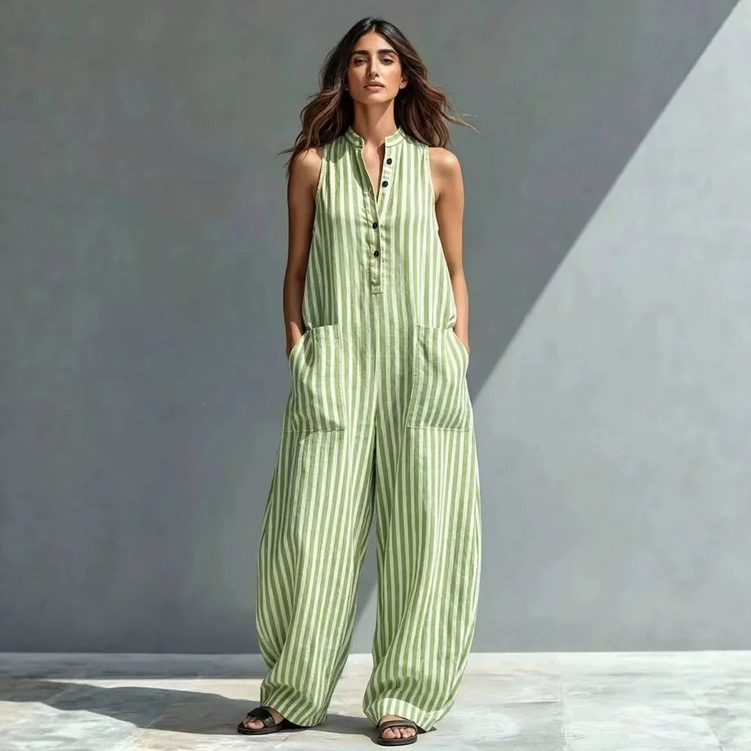 Amelie Striped Wide Leg Jumpsuit