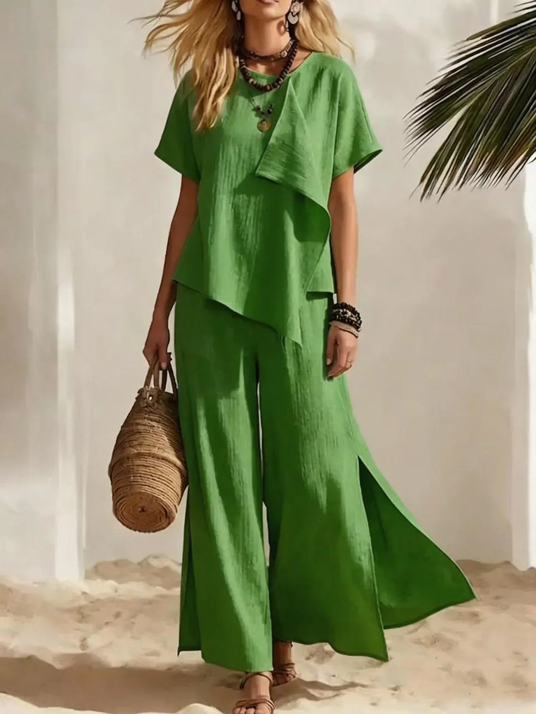 Dorinda Asymmetrical Two-Piece Set
