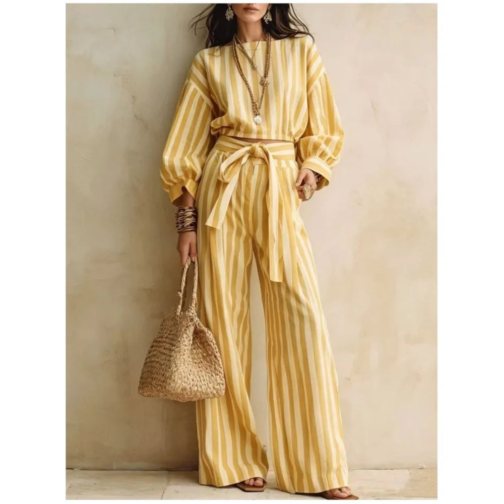 Abril Striped Matching Set