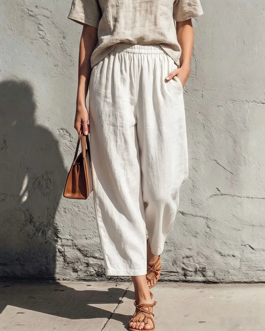 Natalee Wide Leg Linen Pants
