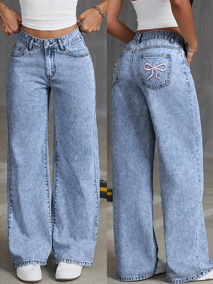 Bella High Waist Wide Leg Jeans