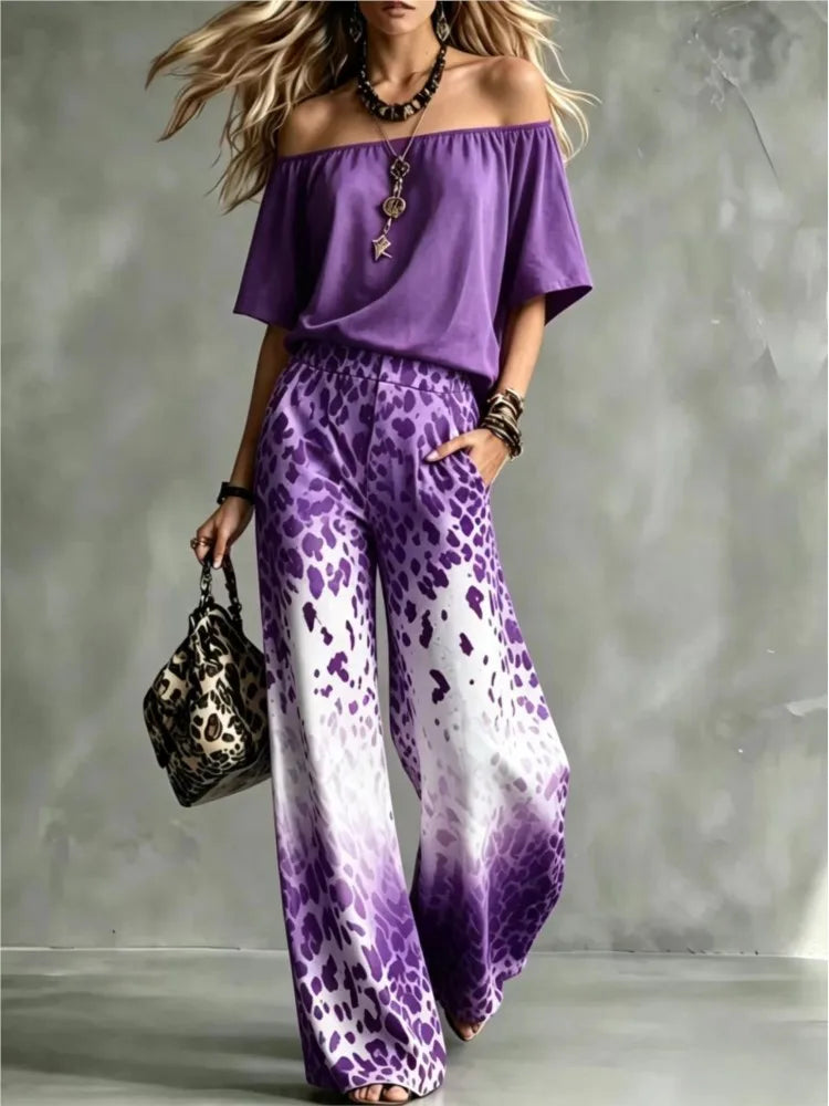 Maya Off Shoulder Trouser Set