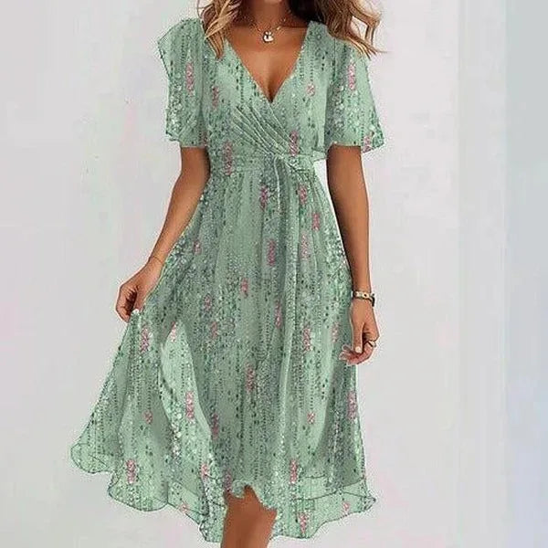Karen Flowy Floral Midi Dress