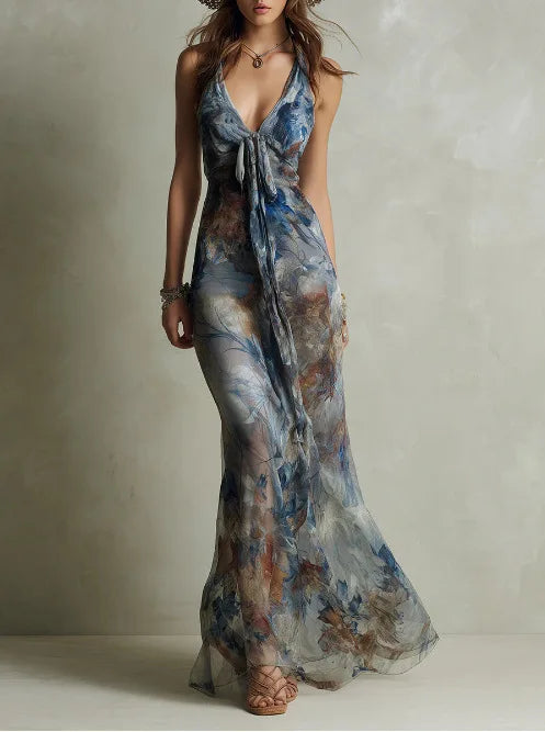 Zafira Elegant Floral Maxi Dress