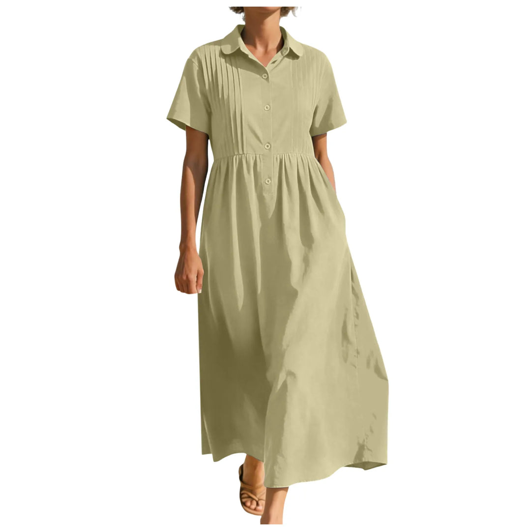 Stella Button Front Midi Dress