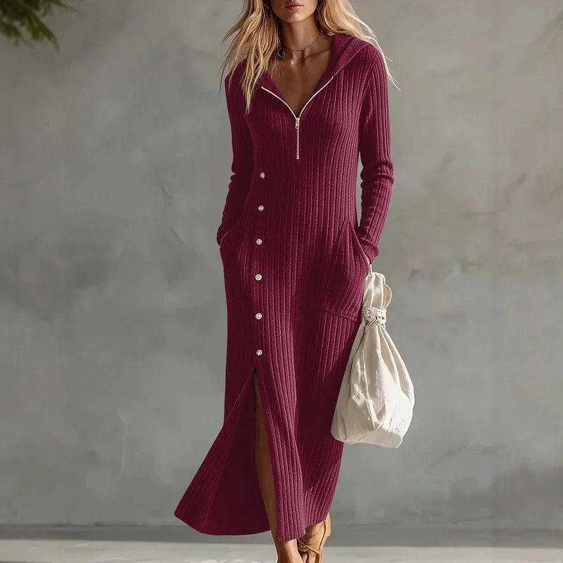 Harlowe Half Zip Hoodie Dress