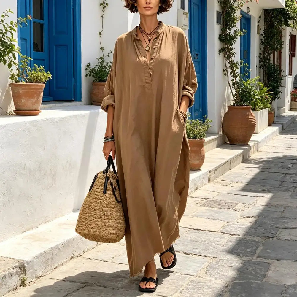 Amie Casual Maxi Shirt Dress