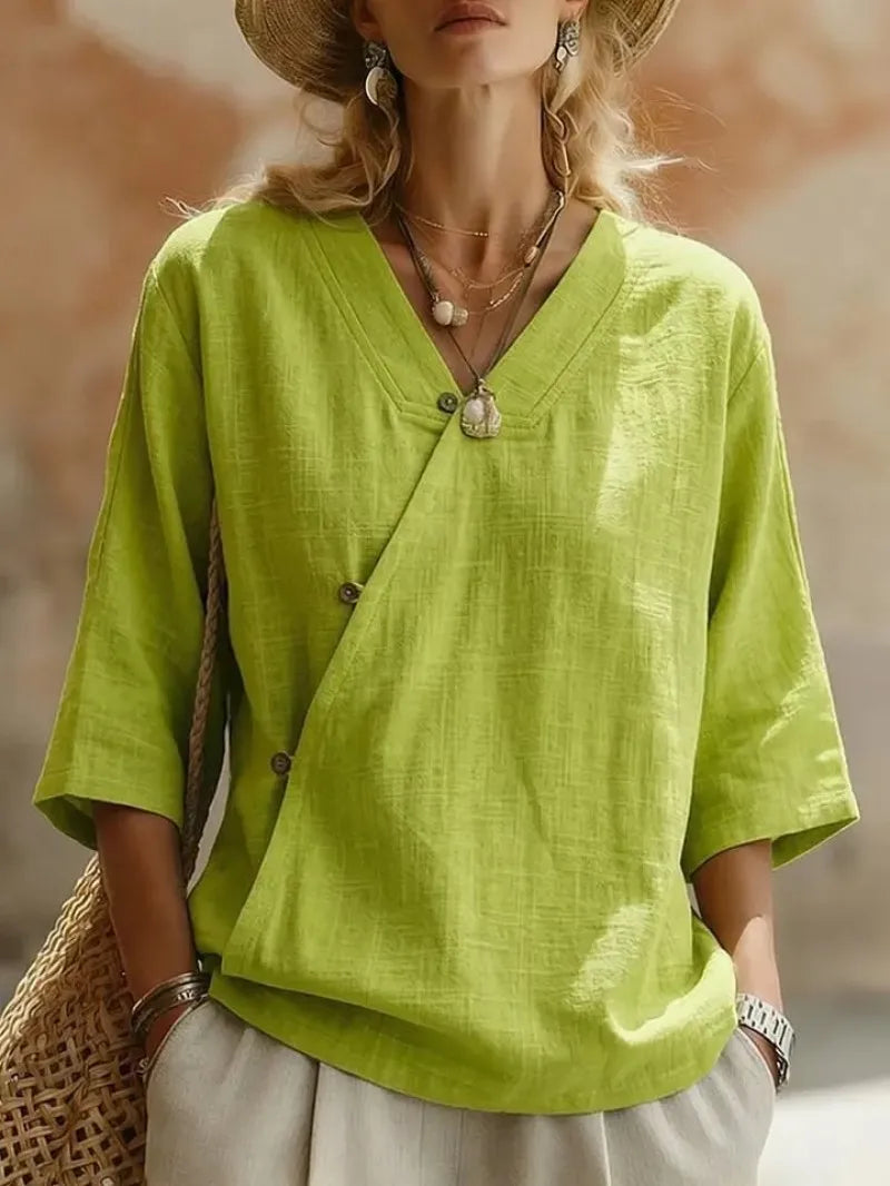 Ardena Oversized V Neck Blouse