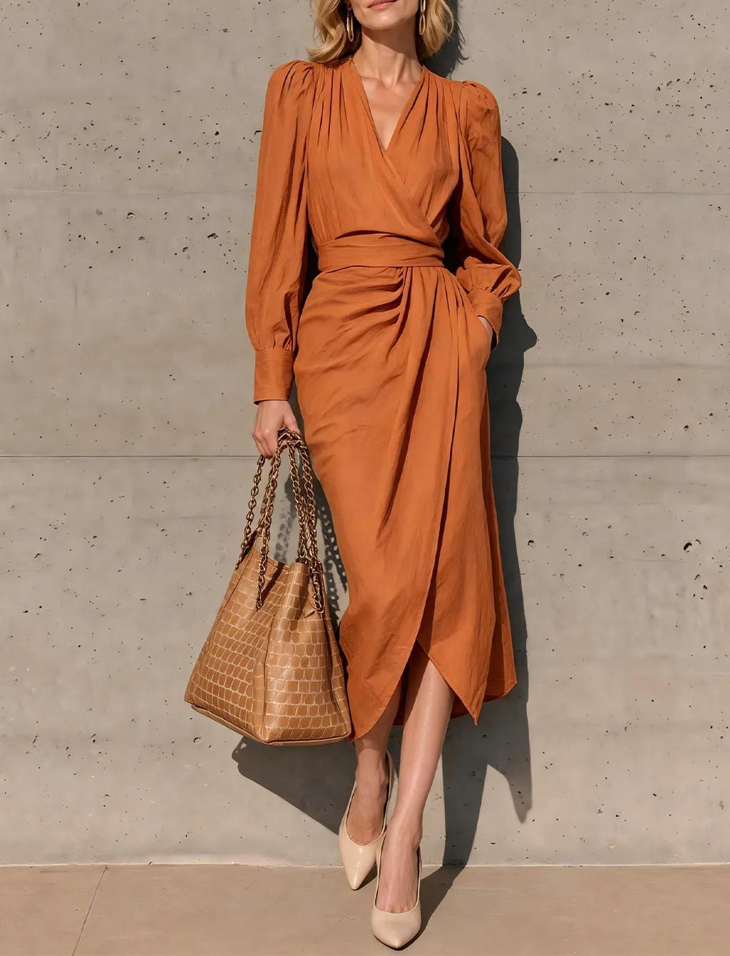 Talia Wrap Waist Dress