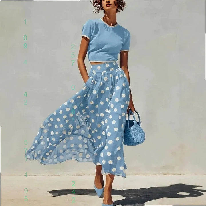 Amelia Polka Dot Skirt Set
