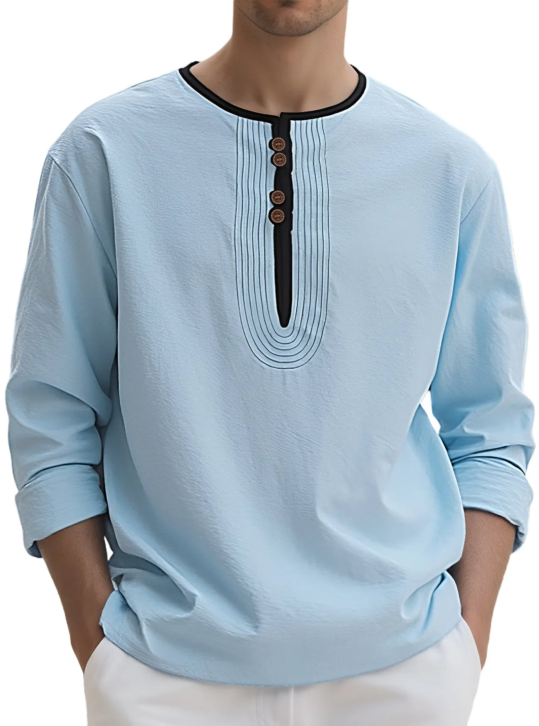 Camden Long Sleeve Henley Shirt