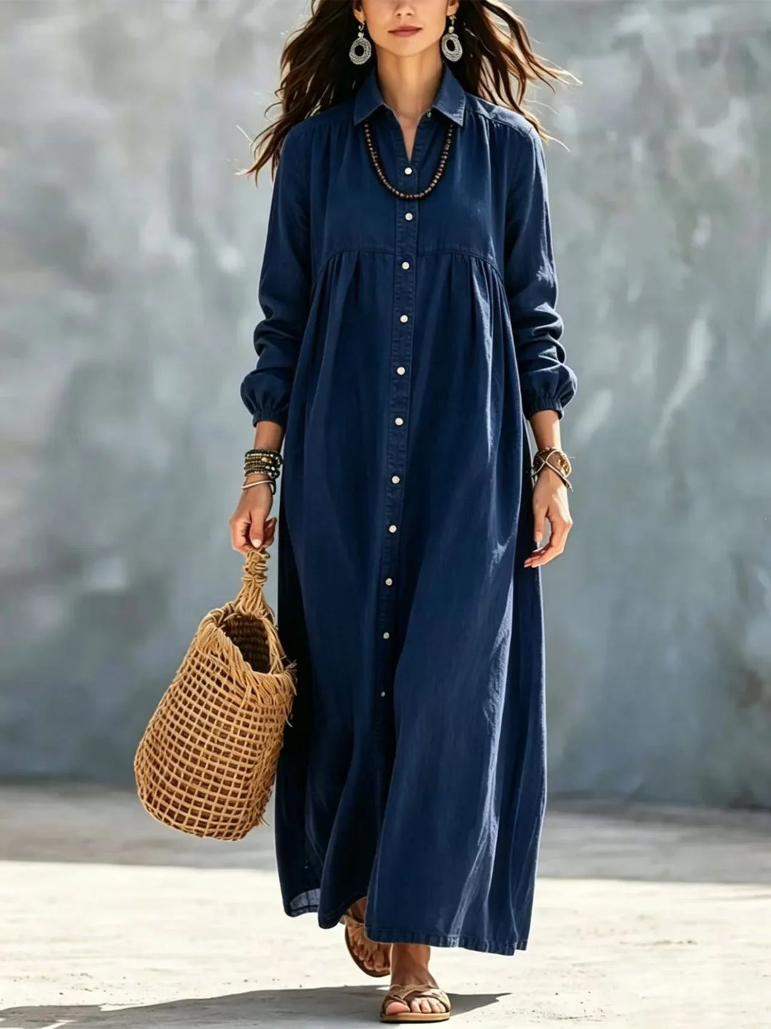 Everett Button Front Maxi Dress