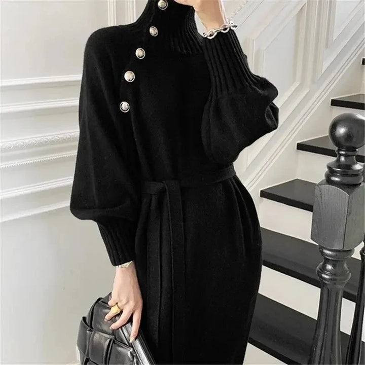 Osanna Button Placket Sweater Dress