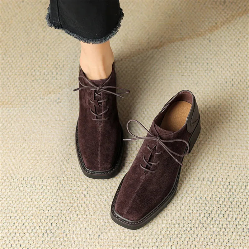 Harper Suede Block Heel Loafers